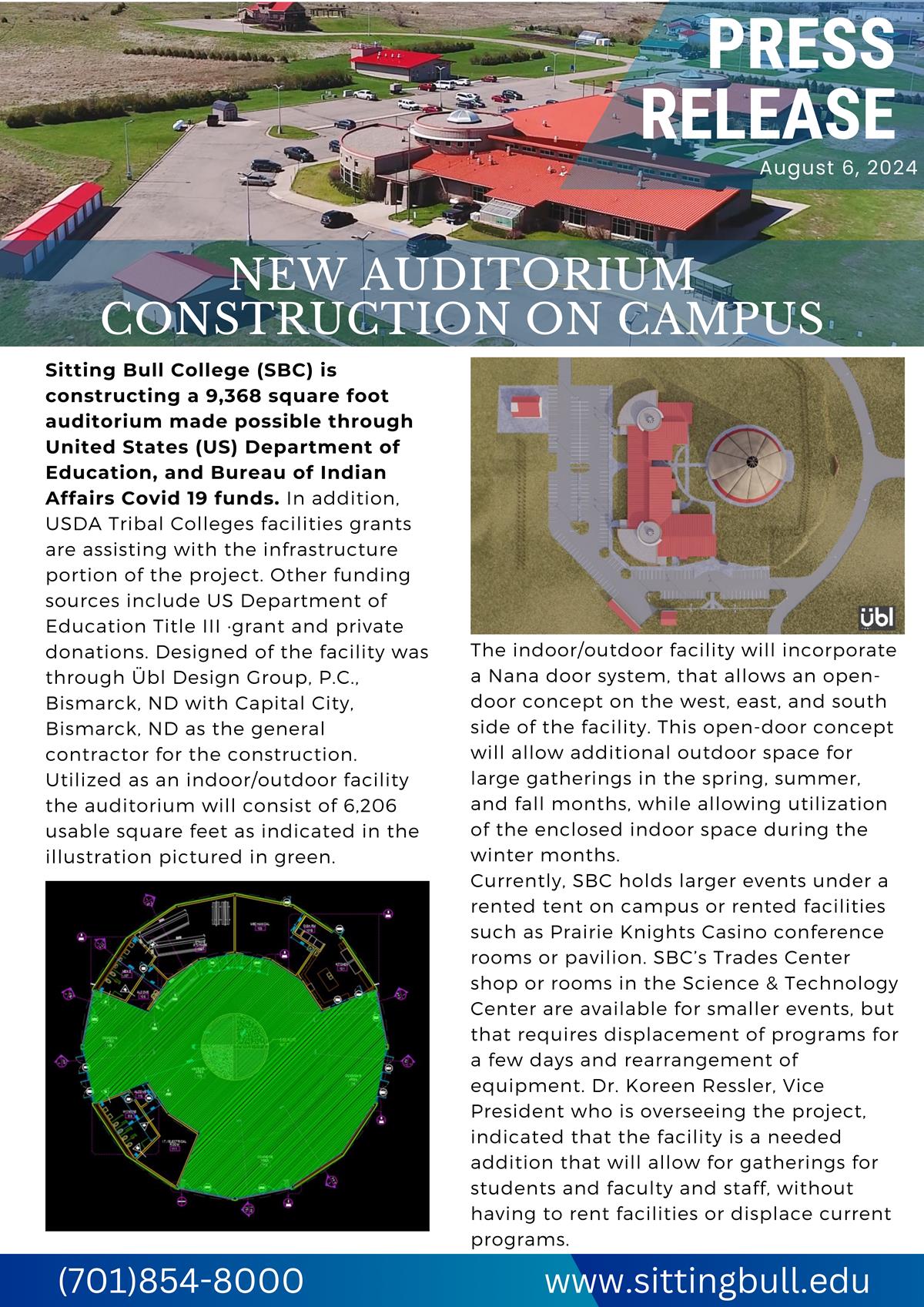 New Auditorium Construction on SBC Fort Yates Campus - image