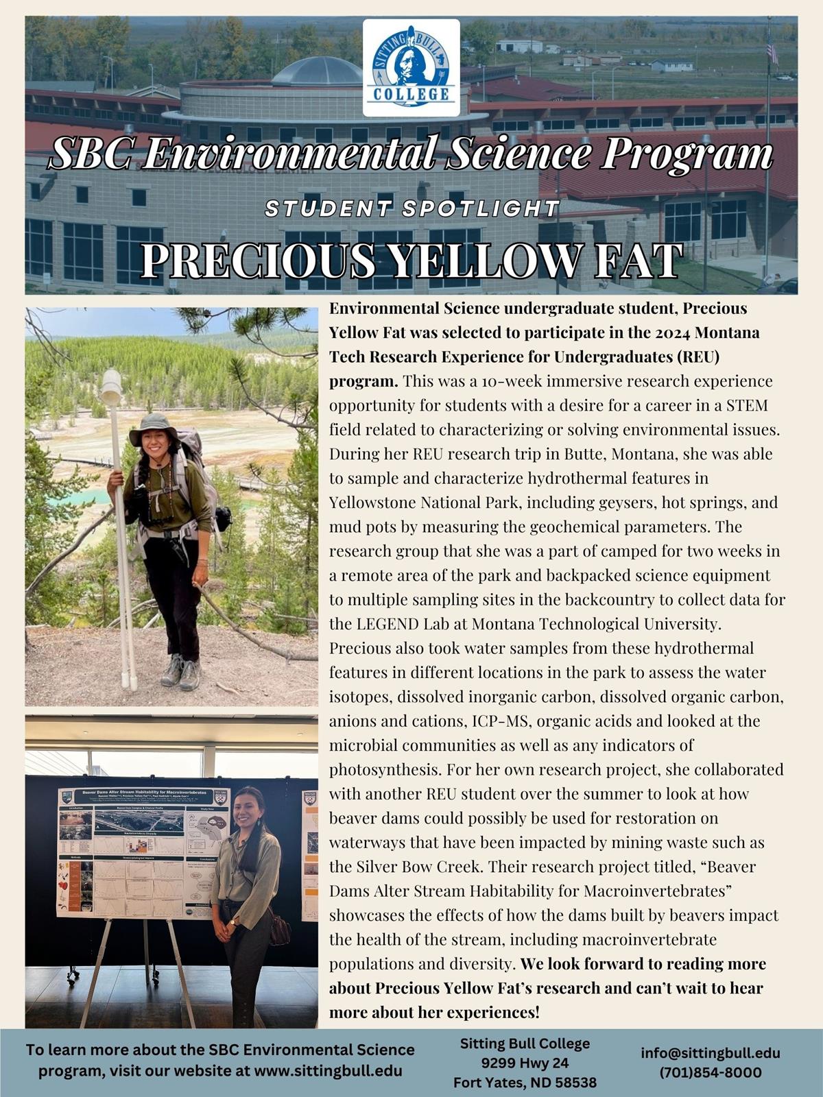 ENS Undergraduate Attends Montana Tech REU Program - image
