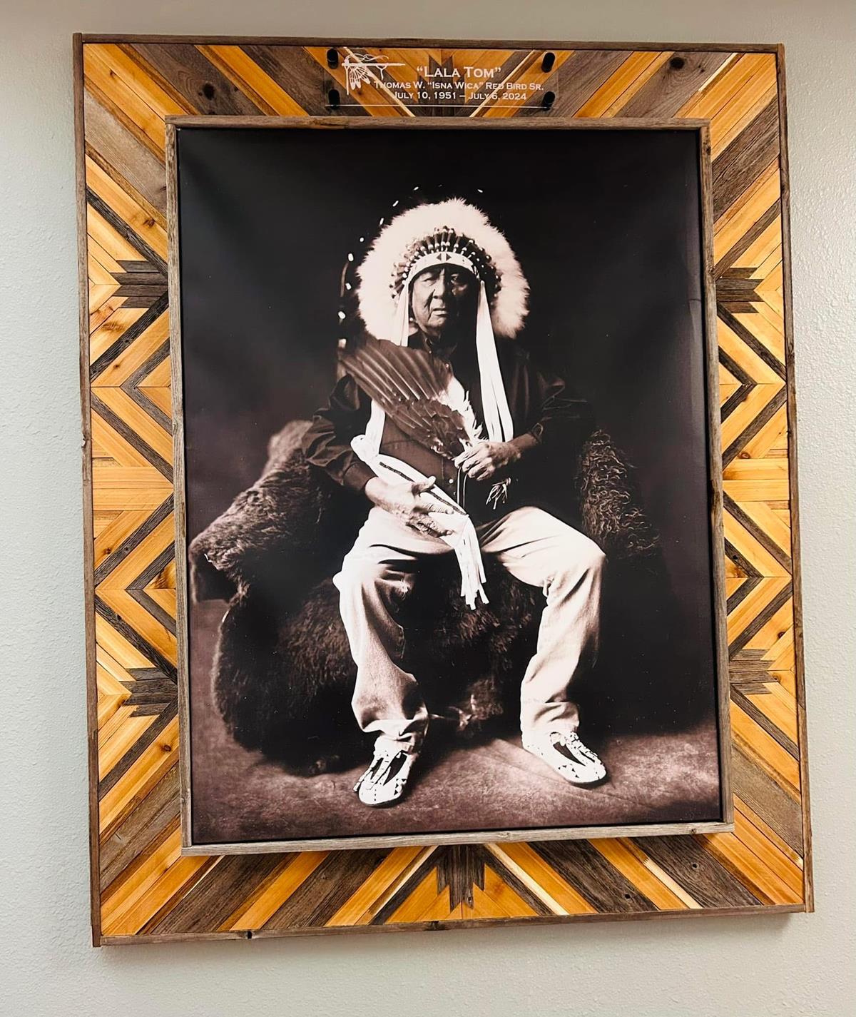 SBC Wahohpi Kin Receives Portrait of Tom Red Bird Sr. to Display - image